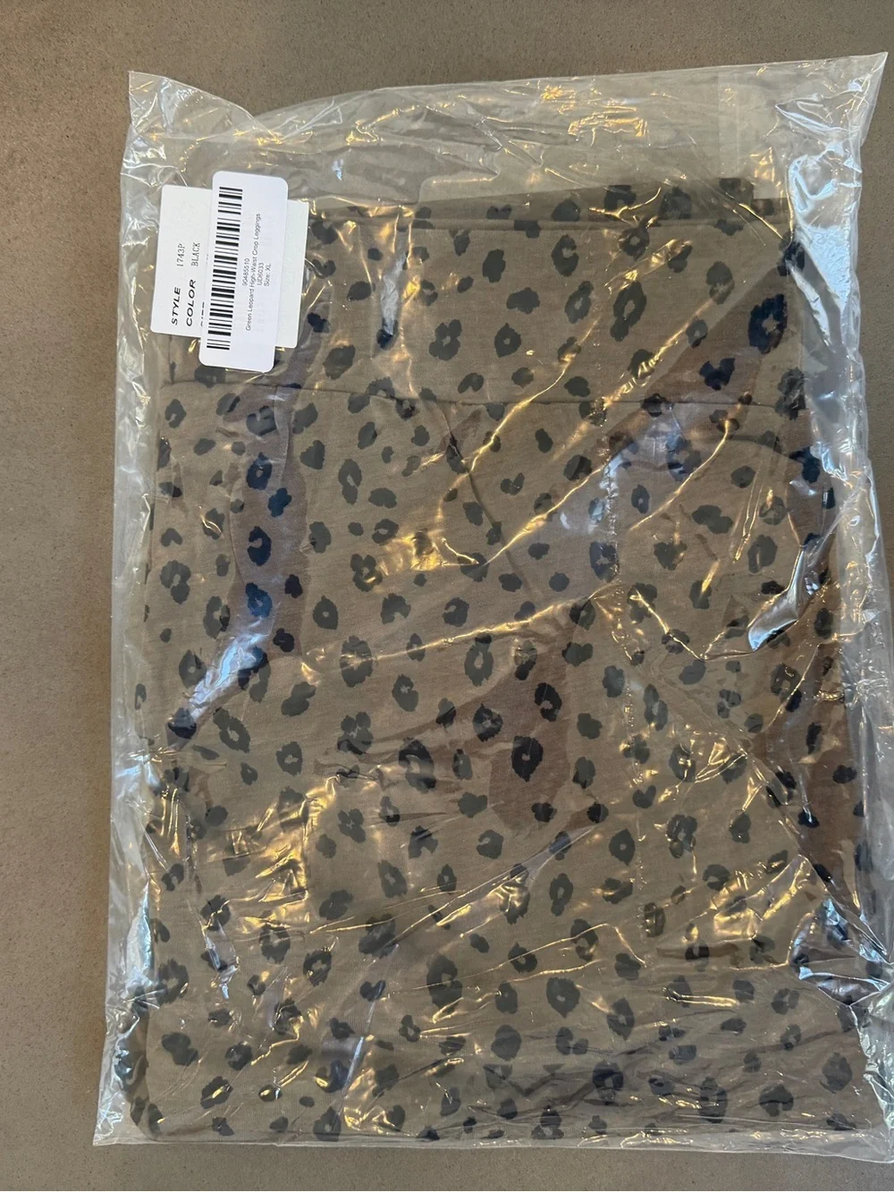 Urban Diction Leopard Print High-Waist Leggings in Brown NEW XL - Picture 8 of 8